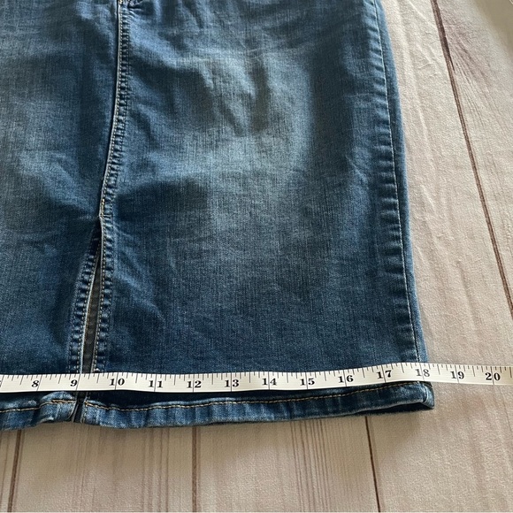 Kut from the Kloth Rosie Pencil Skirt Women’s 10 Blue Medium Wash Denim Slit - Picture 15 of 16